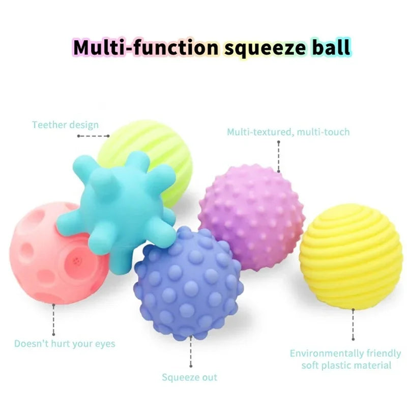 Juguete Sensorial de Bola Táctil para Bebé de Masaje Suave Kawaii 7CM