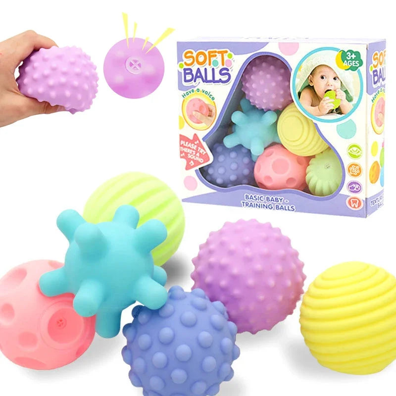 Juguete Sensorial de Bola Táctil para Bebé de Masaje Suave Kawaii 7CM