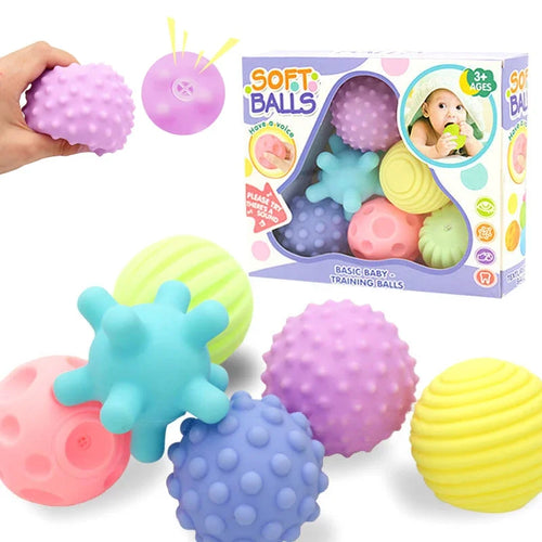 Juguete Sensorial de Bola Táctil para Bebé de Masaje Suave Kawaii 7CM