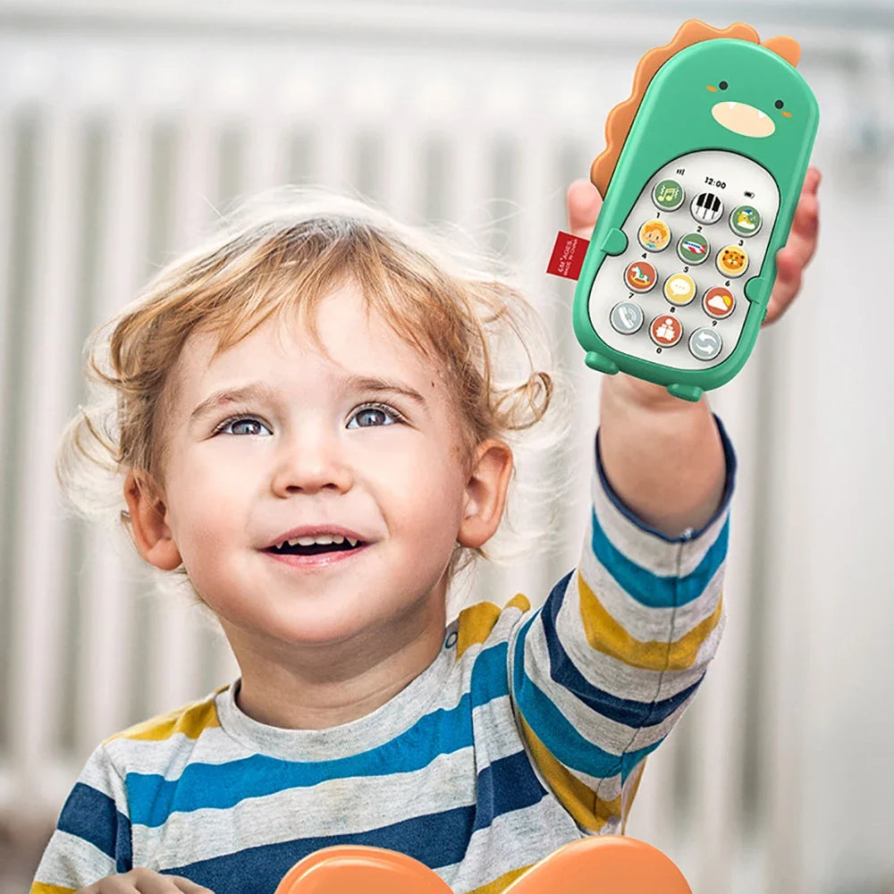 Teléfono Musical de Juguete con Dinosaurio para Bebés Unisex 3-6 Años