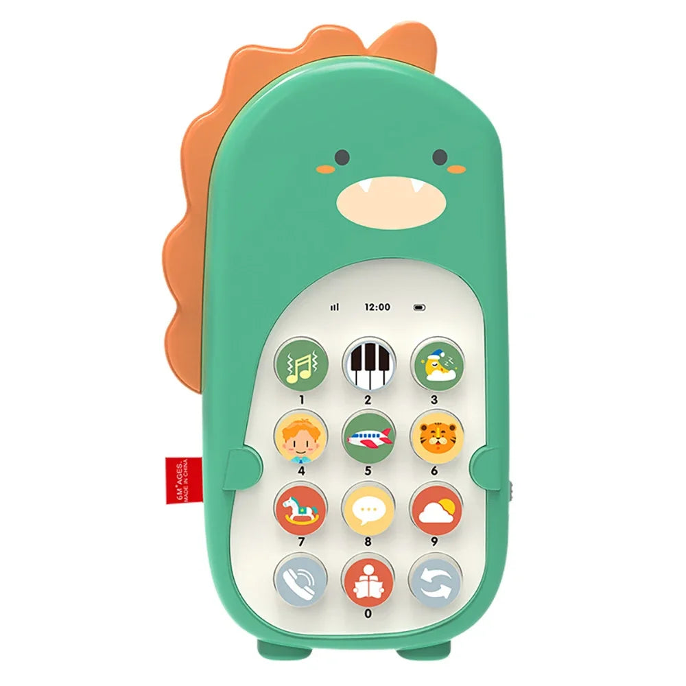 Teléfono Musical de Juguete con Dinosaurio para Bebés Unisex 3-6 Años