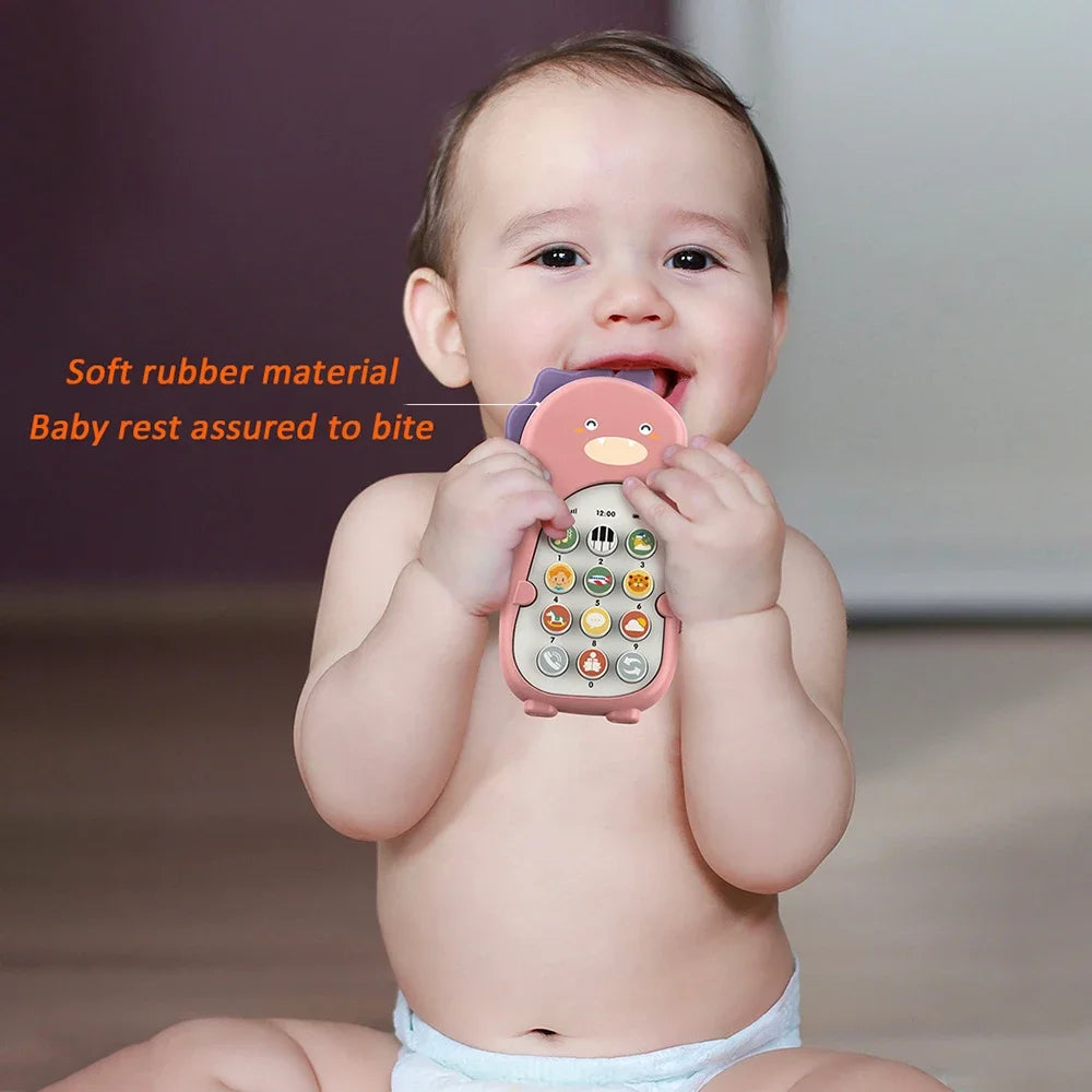 Teléfono Musical de Juguete con Dinosaurio para Bebés Unisex 3-6 Años