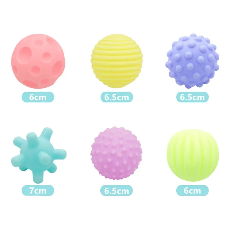 Juguete Sensorial de Bola Táctil para Bebé de Masaje Suave Kawaii 7CM