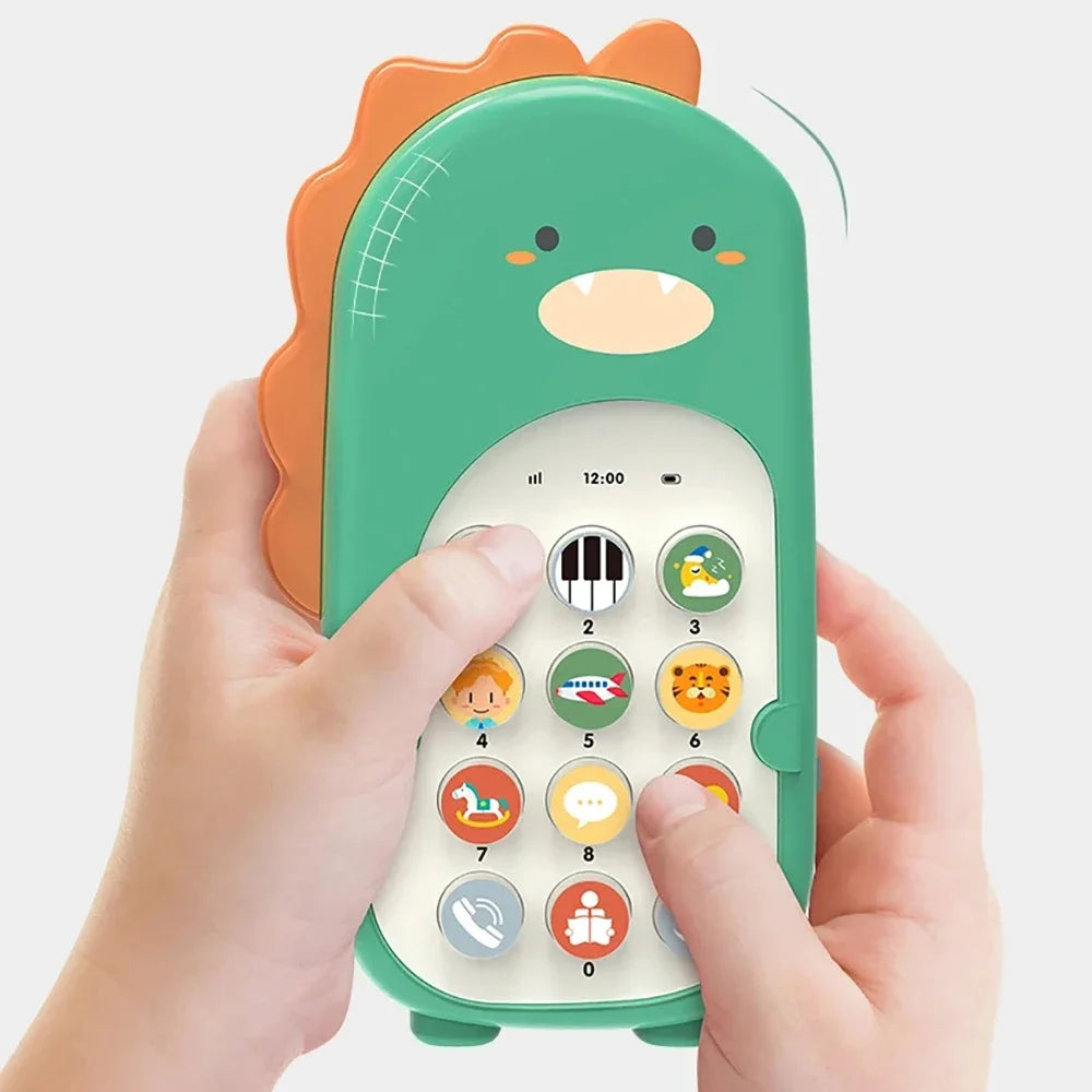 Teléfono Musical de Juguete con Dinosaurio para Bebés Unisex 3-6 Años