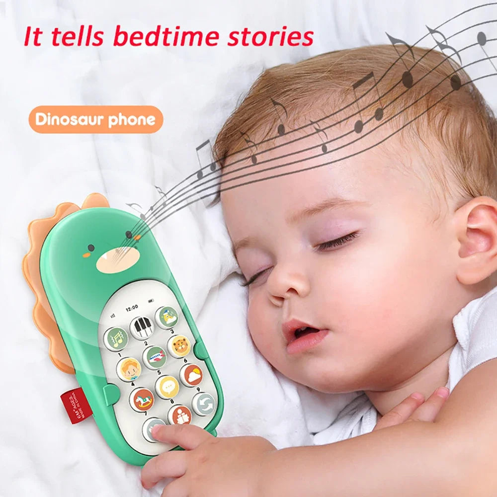 Teléfono Musical de Juguete con Dinosaurio para Bebés Unisex 3-6 Años