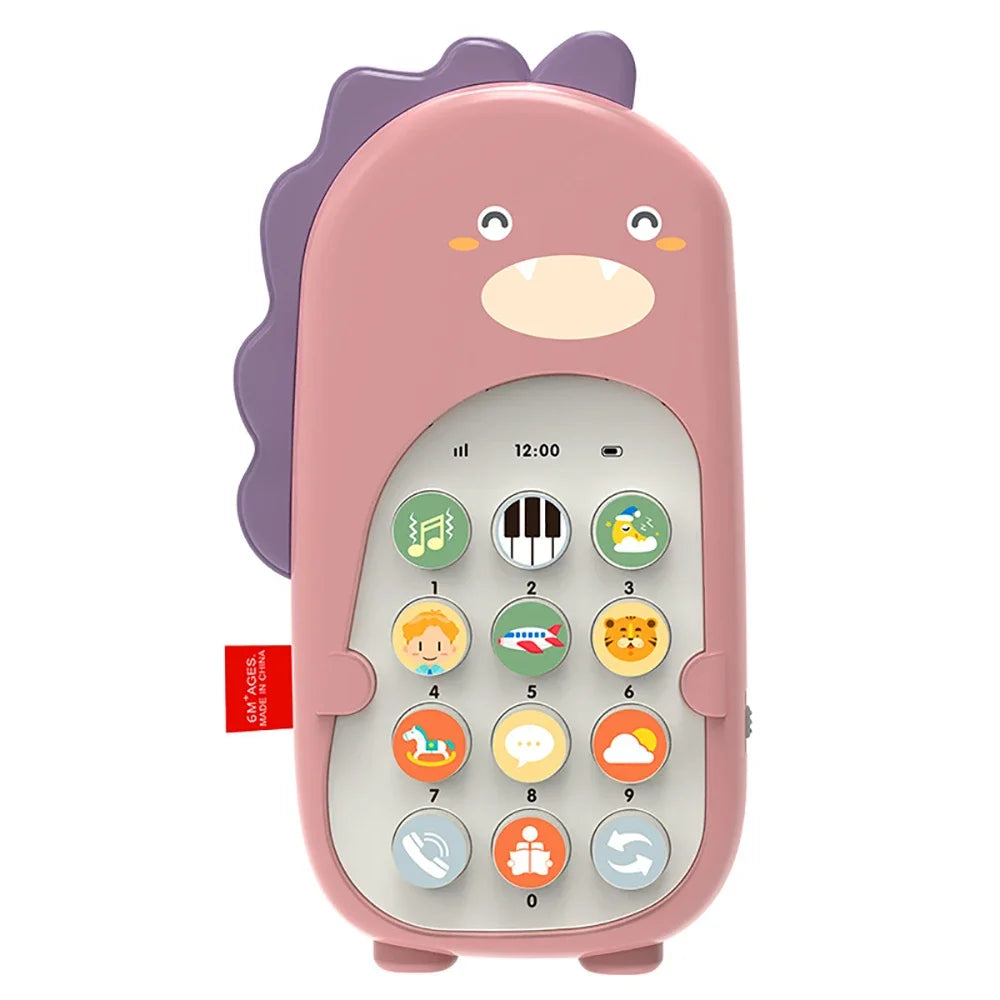 Teléfono Musical de Juguete con Dinosaurio para Bebés Unisex 3-6 Años