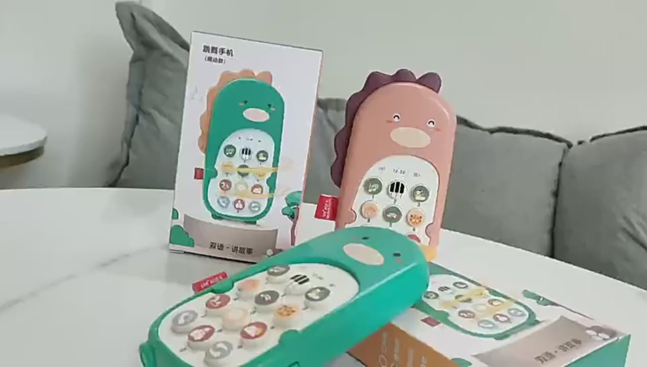 Teléfono Musical de Juguete con Dinosaurio para Bebés Unisex 3-6 Años